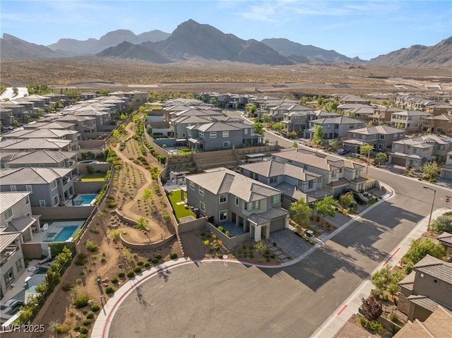389 Red Feather Peak Ct, Las Vegas, NV 89138 - aerial perspective of suburban area featuring a mountainous background