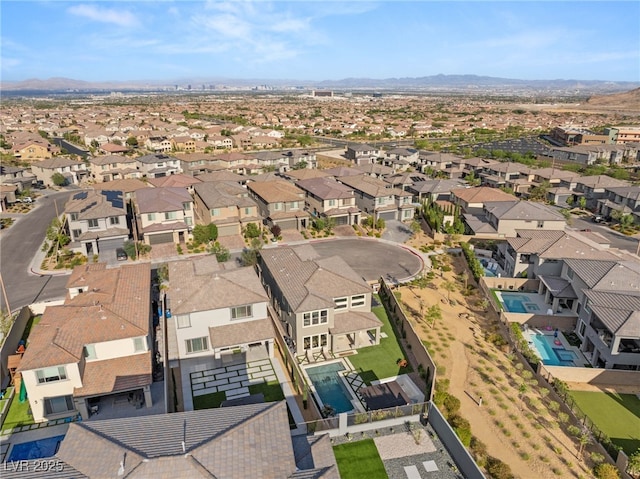 389 Red Feather Peak Ct, Las Vegas, NV 89138 - aerial view of residential area featuring mountains