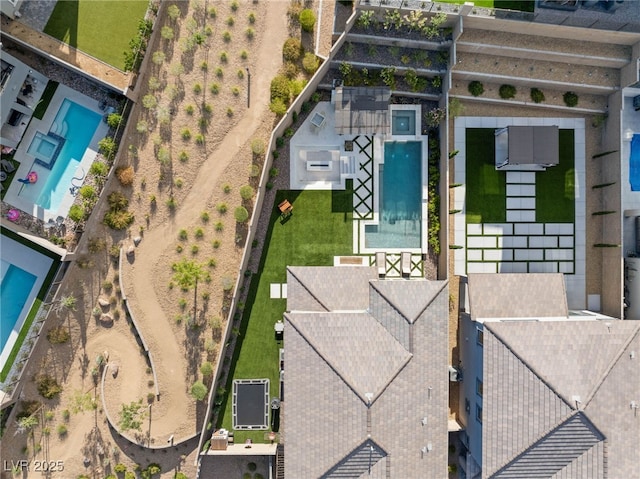 389 Red Feather Peak Ct, Las Vegas, NV 89138 - aerial view of a pool area