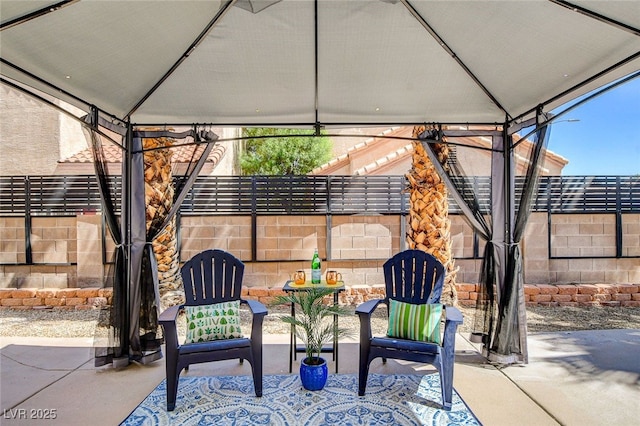 6652 Coral Springs Cir, Las Vegas, NV 89108 - fenced backyard with a gazebo and a patio area