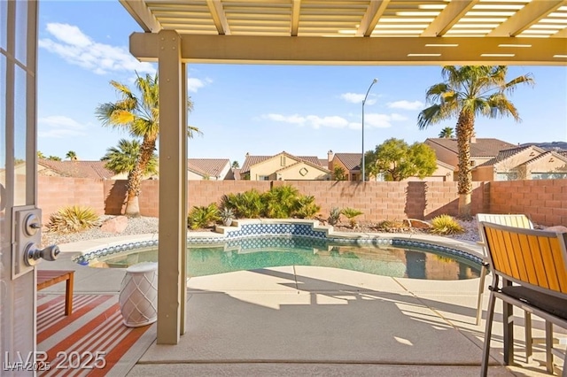 262 Cielito Lindo St, Henderson, NV 89012 - view of swimming pool featuring a fenced backyard, a patio, and a pergola