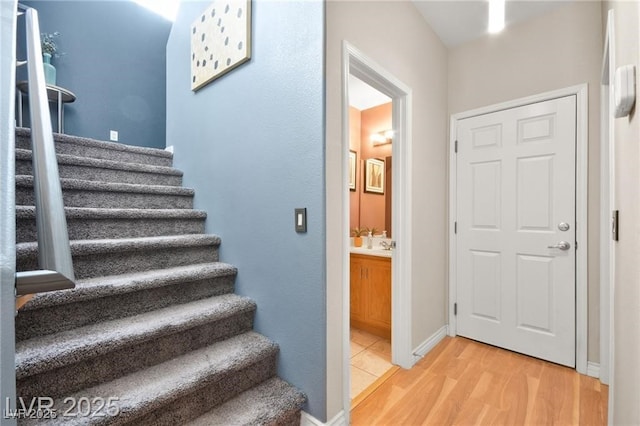 262 Cielito Lindo St, Henderson, NV 89012 - staircase with wood finished floors and baseboards