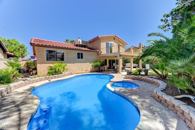 8729 Pesaro Dr, Las Vegas, NV 89117 - view of pool featuring a patio area and a pool with connected hot tub