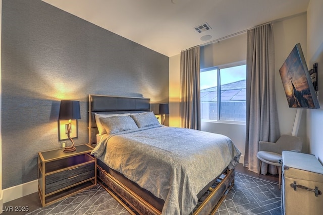 12544 Claymore Highland Ave, Las Vegas, NV 89138 - bedroom with baseboards and dark wood-style flooring