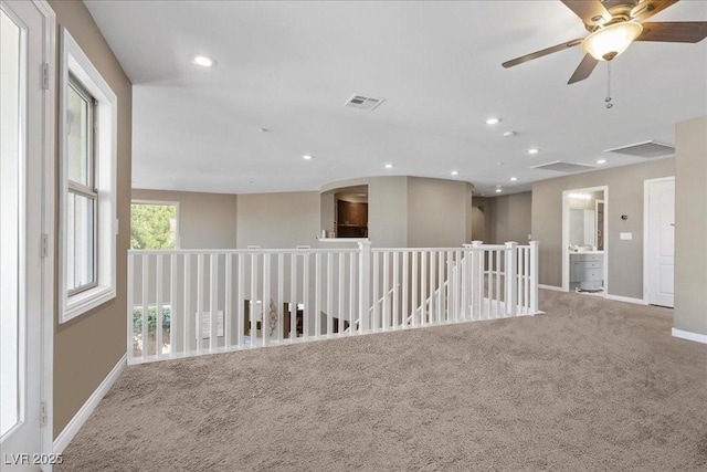 364 Trentino Alto St, Henderson, NV 89012 - carpeted empty room with a ceiling fan and recessed lighting