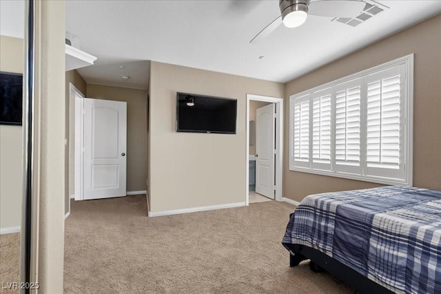 364 Trentino Alto St, Henderson, NV 89012 - bedroom with carpet, ceiling fan, and ensuite bath