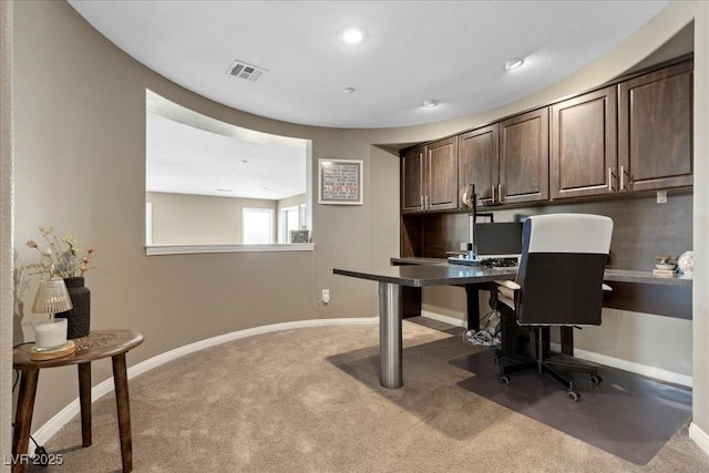364 Trentino Alto St, Henderson, NV 89012 - office featuring light carpet, built in desk, and recessed lighting