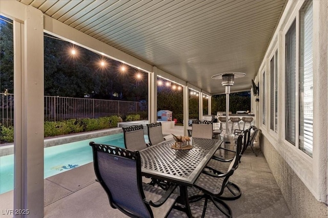 364 Trentino Alto St, Henderson, NV 89012 - fenced backyard with outdoor dining area and a patio area