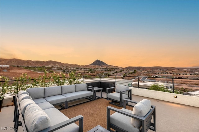12 Desert Lake Ln, Henderson, NV 89011 - patio / terrace featuring an outdoor hangout area and a mountain view