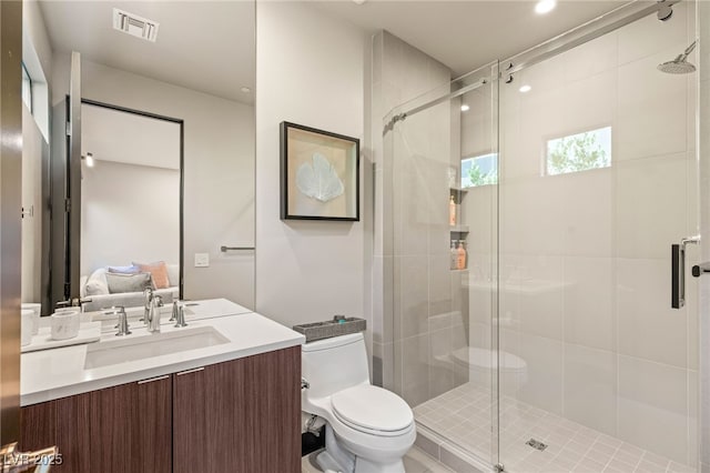 12 Desert Lake Ln, Henderson, NV 89011 - bathroom with vanity and a stall shower