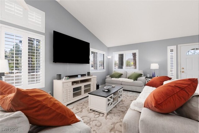 998 Hunters Run Dr, Henderson, NV 89002 - living room with high vaulted ceiling