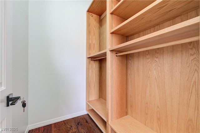 5913 Audria Falls Ave, Las Vegas, NV 89131 - mudroom with baseboards and dark wood-style floors