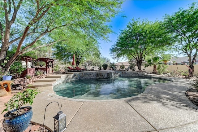 5913 Audria Falls Ave, Las Vegas, NV 89131 - view of pool featuring a patio and a pergola