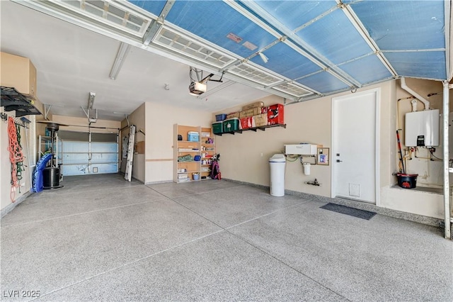 5913 Audria Falls Ave, Las Vegas, NV 89131 - garage with tankless water heater and a garage door opener