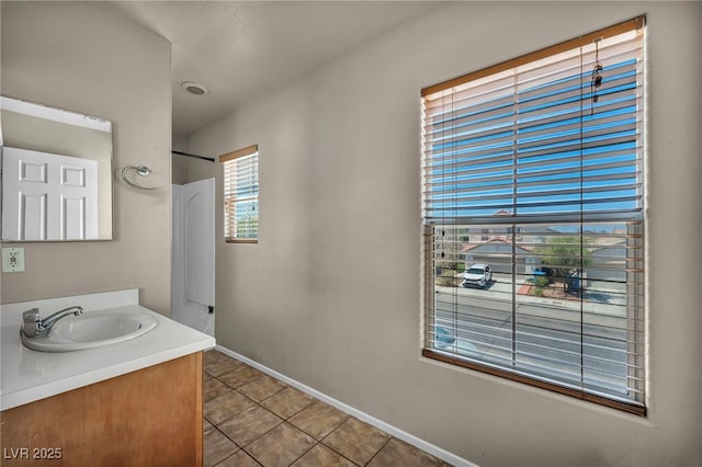 6377 W Haleh Ave, Las Vegas, NV 89141 - full bath featuring vanity and tile patterned floors