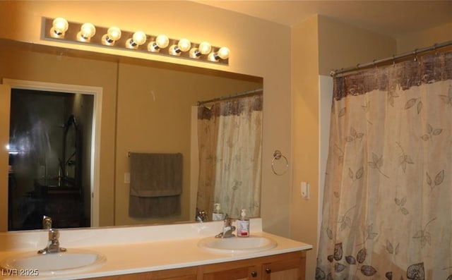 63 E Agate Ave Unit 202, Las Vegas, NV 89123 - bathroom with double vanity and curtained shower