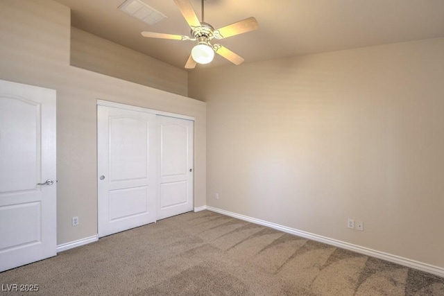 7998 Base Camp Ave, Las Vegas, NV 89178 - unfurnished bedroom featuring carpet floors, a closet, and ceiling fan