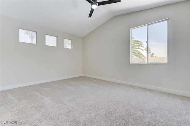 9632 Cherry Canyon Ave, Las Vegas, NV 89129 - carpeted spare room featuring ceiling fan and lofted ceiling