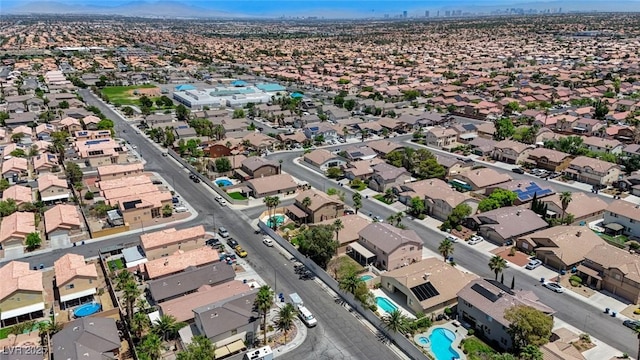 9632 Cherry Canyon Ave, Las Vegas, NV 89129 - aerial view of property and surrounding area with nearby suburban area