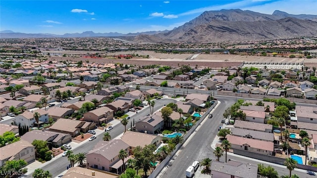 9632 Cherry Canyon Ave, Las Vegas, NV 89129 - aerial perspective of suburban area featuring a mountain backdrop