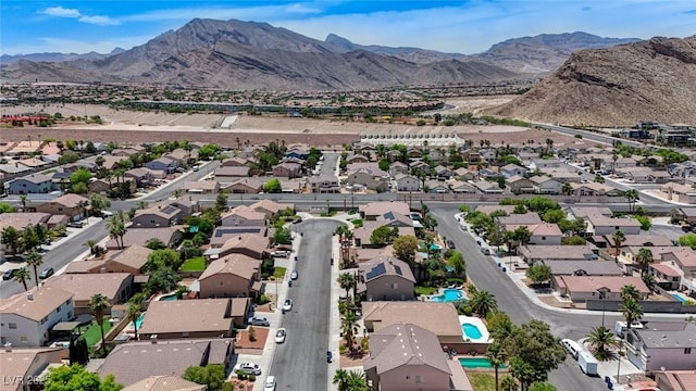 9632 Cherry Canyon Ave, Las Vegas, NV 89129 - aerial perspective of suburban area with a mountain backdrop