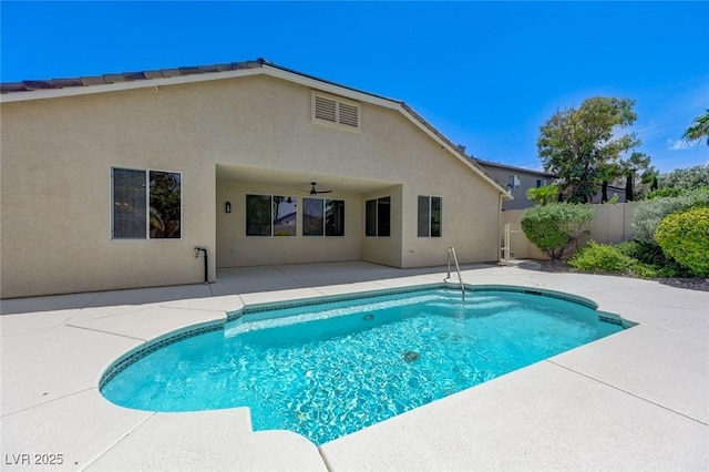 9632 Cherry Canyon Ave, Las Vegas, NV 89129 - view of pool with a patio area and a ceiling fan
