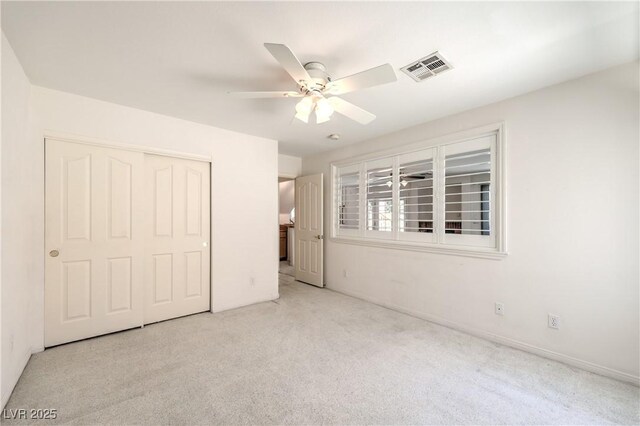 2728 Aspen Wood Ave, Henderson, NV 89074 - unfurnished bedroom featuring carpet, a closet, and ceiling fan