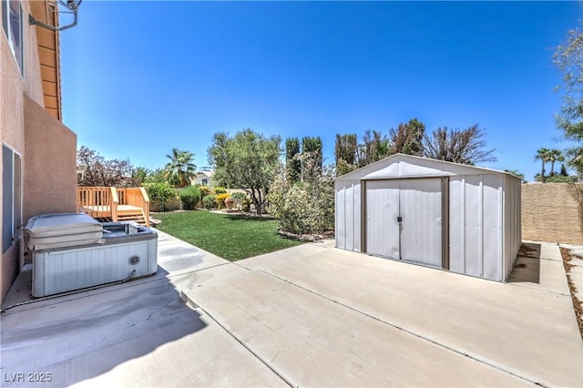2728 Aspen Wood Ave, Henderson, NV 89074 - view of patio with a storage unit