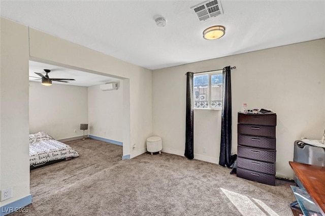 1804 David Ave, Las Vegas, NV 89101 - carpeted bedroom with a wall mounted AC and baseboards