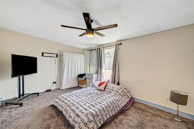 1804 David Ave, Las Vegas, NV 89101 - carpeted bedroom featuring baseboards and ceiling fan