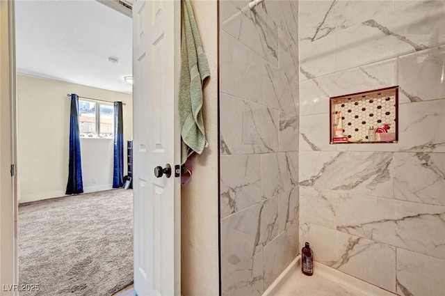 1804 David Ave, Las Vegas, NV 89101 - full bathroom featuring a tile shower and baseboards