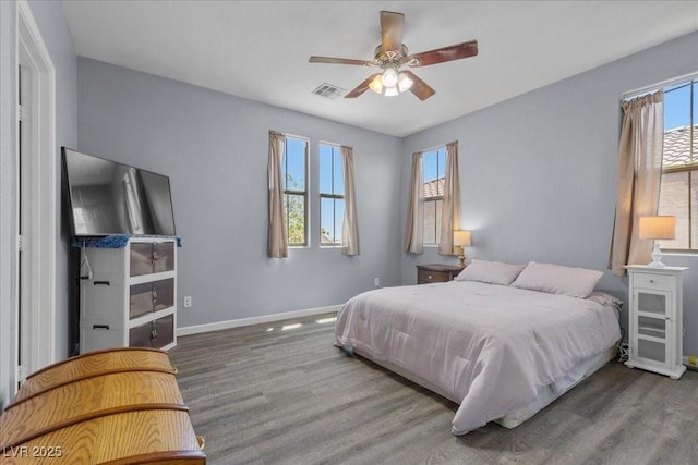 7818 Brodie Castle Ct, Las Vegas, NV 89166 - bedroom featuring wood finished floors and ceiling fan