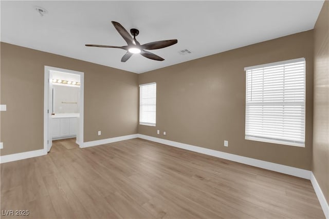 638 Ribbon Grass Ave, Las Vegas, NV 89183 - unfurnished room with a ceiling fan and light wood-type flooring