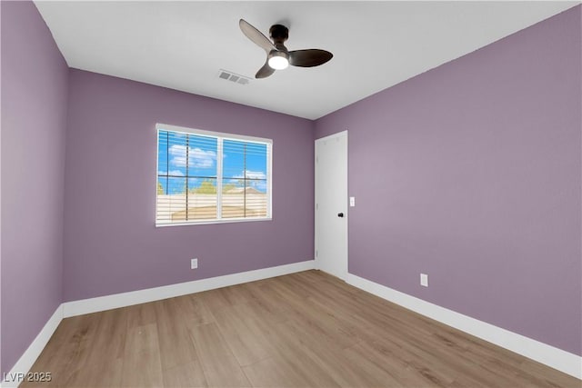 638 Ribbon Grass Ave, Las Vegas, NV 89183 - spare room with a ceiling fan and light wood-style floors
