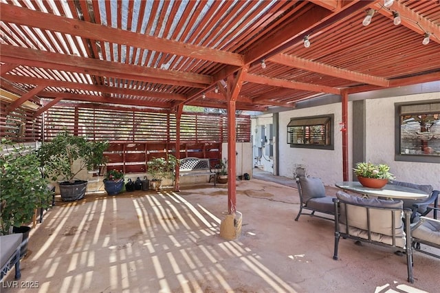 55 Siddall Ave, Las Vegas, NV 89183 - view of patio with a pergola and outdoor dining area