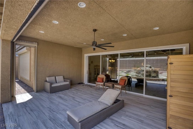 6315 Carol Butte Ct, Las Vegas, NV 89141 - wooden deck with a ceiling fan