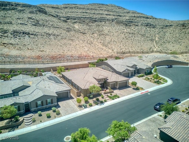 6315 Carol Butte Ct, Las Vegas, NV 89141 - aerial view of residential area with a mountain backdrop