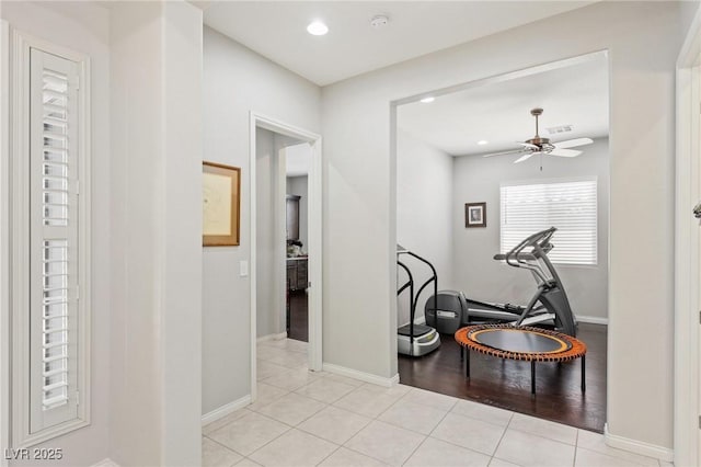 6315 Carol Butte Ct, Las Vegas, NV 89141 - corridor with tile patterned flooring and recessed lighting