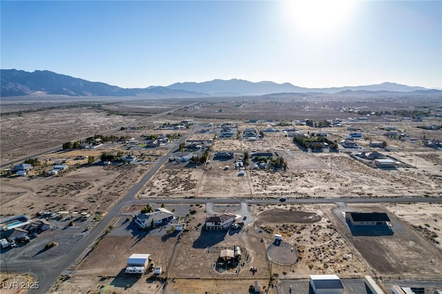 3821 Tumbleweed Ave, Pahrump, NV 89048 - aerial view of property and surrounding area with a mountainous background