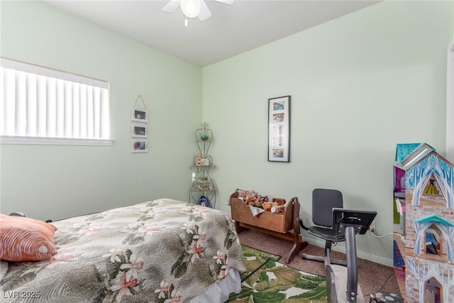 3821 Tumbleweed Ave, Pahrump, NV 89048 - carpeted bedroom featuring baseboards and a ceiling fan