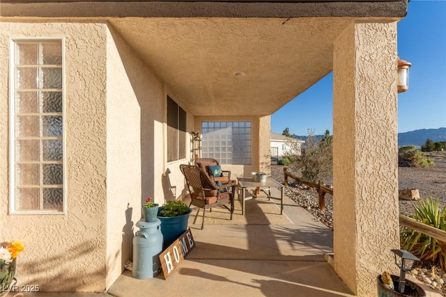 3821 Tumbleweed Ave, Pahrump, NV 89048 - view of patio / terrace with a mountain view