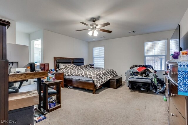 889 Harbor Ave, Henderson, NV 89002 - carpeted bedroom featuring ceiling fan and an office area