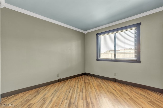 4272 Sheppard Dr, Las Vegas, NV 89121 - empty room with ornamental molding and light wood-style flooring