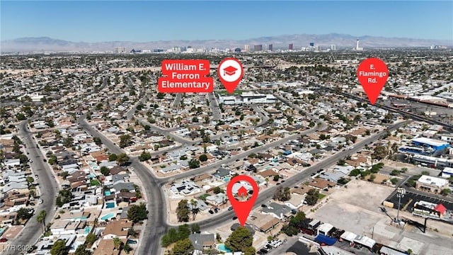 4272 Sheppard Dr, Las Vegas, NV 89121 - aerial view of a mountain backdrop