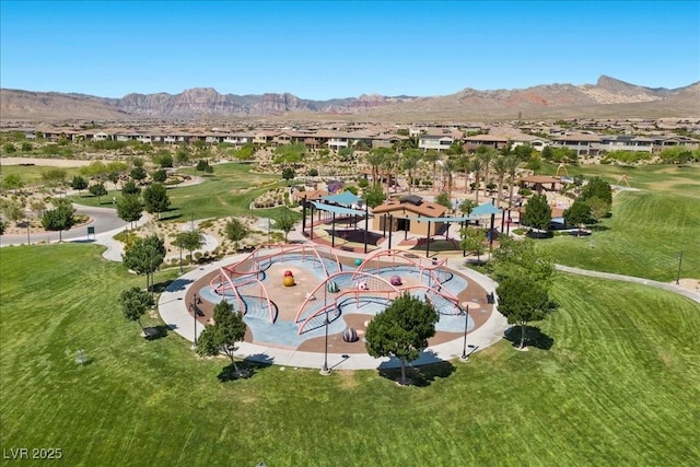 251 Castellari Dr, Las Vegas, NV 89138 - aerial view of residential area featuring a mountain backdrop