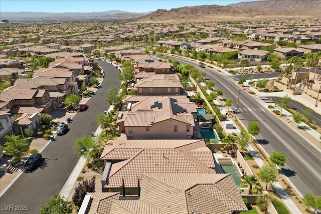 251 Castellari Dr, Las Vegas, NV 89138 - aerial perspective of suburban area featuring a mountain backdrop