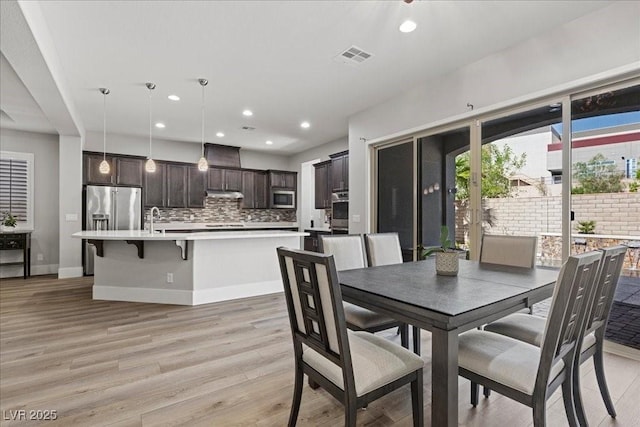 251 Castellari Dr, Las Vegas, NV 89138 - dining room featuring recessed lighting and light wood-style floors
