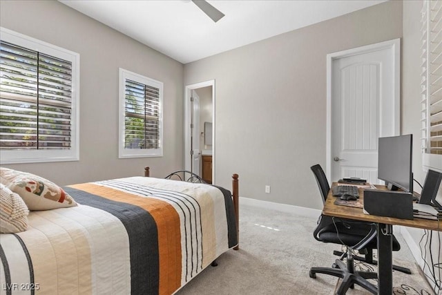 251 Castellari Dr, Las Vegas, NV 89138 - bedroom with carpet floors, an office area, and a ceiling fan