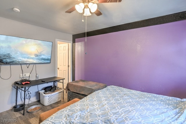 2450 Tournament St, Las Vegas, NV 89142 - bedroom featuring wood finished floors and ceiling fan