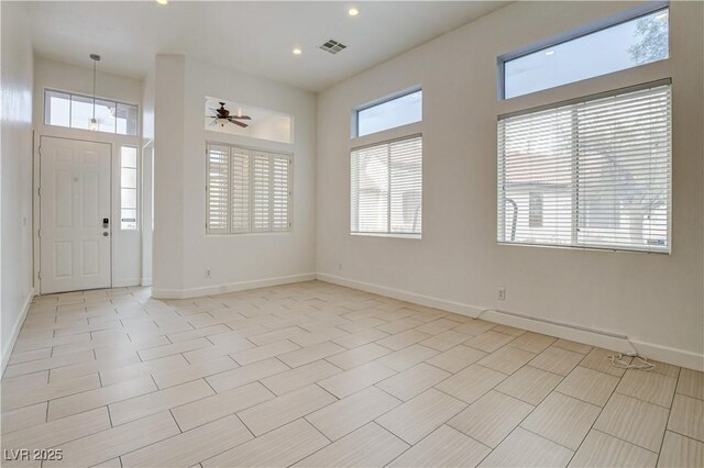 3200 Ridgecliff St, Las Vegas, NV 89129 - foyer featuring ceiling fan and recessed lighting